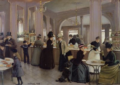 La Patisserie Gloppe, Champs Elysees, Paris, 1889 by Jean Beraud
